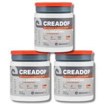 Combo 3 Creatinas 300g cada - 100% monohidratada - CREADOP - Elemento Puro