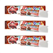 Combo 3 Creme Dental Chocolate CatDog & Cia para Cães e Gatos - 90g