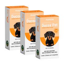 Combo 3 Ducox Pet 50mg Pearson Anti-inflamatório Cães e Gatos - 10 Comprimidos