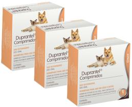 Combo 3 Duprantel Duprat Vermífugo para Cães e Gatos - 4 Comprimidos