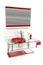 Combo 3 em 1 - Gabinete 90cm Inglaterra + Torneira Ibiza + Kit Banheiro Jerusalém