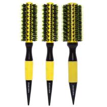 Combo 3 escovas termicas ceramica profissional g /m / m marco boni