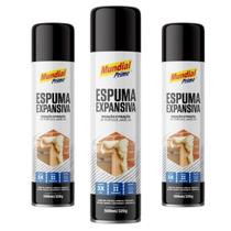 Combo 3 espuma de poliuretano 320g mundial prime - 500ml Combo 3 espuma de poliuretano 320g mundial prime - 500ml