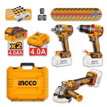 Combo 3 Ferramentas Ingco CKLI203589 20V Brushless 2 Baterias 4Ah Combo 3 Ferramentas Ingco CKLI203589 20V Brushless 2 Baterias 4Ah