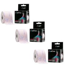 Combo 3 Fita Tapping Bandagem 5x5cm Estampa Laço Rosa Aktive Combo 3 Fita Tapping Bandagem 5x5cm Estampa Laço Rosa Aktive