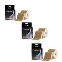 Combo 3 Fita Tapping Pós Cirurgia Bandagem 5x5cm Bege Aktive