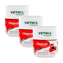 Combo 3 Hepvet Mastigável Vetnil Suplemento para Cães e Gatos - 60g