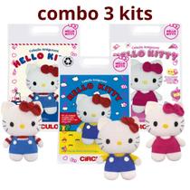 Combo 3 Kit Amigurumi Hello Kitty Circulo 100 Algodão