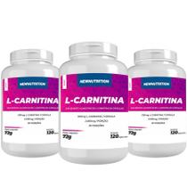 Combo 3 L- Carnitina 2000mg - 120 Cápsulas NEWNUTRITION