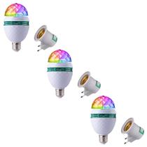Combo 3 Lâmpada Led Globo Colorida Giratoria Festa 110v/220v Combo 3 Lâmpada Led Globo Colorida Giratoria Festa 110v/220v