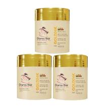 Combo 3 Máscara De Hidratação Gold 24K Dama Hair 500G