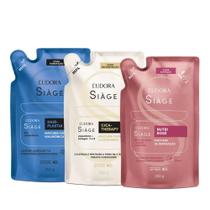 Combo 3 Máscaras Capilares Refil Eudora Siàge Cica-Therapy, Nutri Rosé e Hair-Plastia