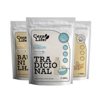 Combo 3 Mingau Proteico Sabor Tradicional e Baunilha Ceralife Sabor 450g