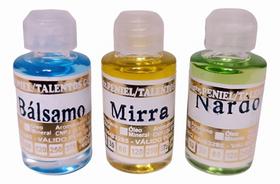 Combo 3 Óleo P/ Ungir Mirra Bálsamo Nardo Frasco De Vidro 10ml Combo 3 Óleo P/ Ungir Mirra Bálsamo Nardo Frasco De Vidro 10ml