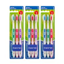Combo 3 Pack c/3 Escova Dental POP Cerda Media Cor Sortida