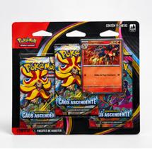Combo 3 Pacotes Booster Megaevolução Caos Ascendente Pokemon Combo 3 Pacotes Booster Megaevolução Caos Ascendente Pokemon