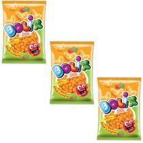 Combo 3 Pacotes de Balas Cítricas p/ Decorar Sabor Tangerina