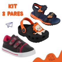 Combo 3 Pares Infantil Casual Menino Star Aranha Masculino Leão Macio Papete Confortavel Combo 3 Pares Infantil Casual Menino Star Aranha Masculino Leão Macio Papete Confortavel