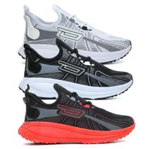 Combo 3 Pares Tênis Masculino Sport Leve Macio Confortável Academia Caminhada
