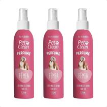 Combo 3 Perfume Pet Clean Fêmea para Cães e Gatos - 120ml