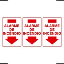 Combo 3 Placas De Sinalização Alarme De Incêndio 20x30 Ekomunike - X-722 F9e Combo 3 Placas De Sinalização Alarme De Incêndio 20x30 Ekomunike - X-722 F9e