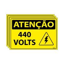 Combo 3 Placas De Sinalização Atenção 440 Volts 30x20 Ecom IA - SA66 F9e Combo 3 Placas De Sinalização Atenção 440 Volts 30x20 Ecom IA - SA66 F9e