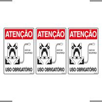 Combo 3 Placas De Sinalização Atenção Cinto De Segurança Uso Obrigatório 20X30 Ekomunike - S-207 F9e Combo 3 Placas De Sinalização Atenção Cinto De Segurança Uso Obrigatório 20X30 Ekomunike - S-207 F9e