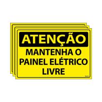 Combo 3 Placas De Sinalização Atenção Mantenha O Painel Elétrico Livre 30x20 Ecom IA - SA20 F9e Combo 3 Placas De Sinalização Atenção Mantenha O Painel Elétrico Livre 30x20 Ecom IA - SA20 F9e