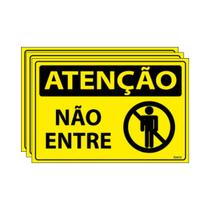 Combo 3 Placas De Sinalização Atenção Não Entre 30x20 Ecom IA - SA81 F9e Combo 3 Placas De Sinalização Atenção Não Entre 30x20 Ecom IA - SA81 F9e