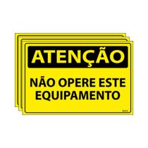 Combo 3 Placas De Sinalização Atenção Não Opere Este Equipamento 30x20 Ecom IA - SA83 F9e Combo 3 Placas De Sinalização Atenção Não Opere Este Equipamento 30x20 Ecom IA - SA83 F9e