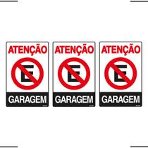 Combo 3 Placas De Sinalização Atenção Proibido Estacionar Garagem 20x30 Ekomunike - P-4 F9e Combo 3 Placas De Sinalização Atenção Proibido Estacionar Garagem 20x30 Ekomunike - P-4 F9e