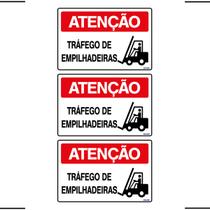 Combo 3 Placas De Sinalização Atenção Tráfego De Empilhadeiras 30x20 Ekomunike - S-226 F9e