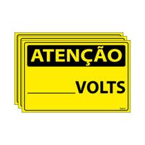 Combo 3 Placas De Sinalização Atenção Volts 30x20 Ecom IA - SA94 F9e Combo 3 Placas De Sinalização Atenção Volts 30x20 Ecom IA - SA94 F9e