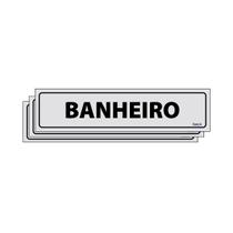Combo 3 Placas De Sinalização Banheiro 30x7 Ecom IA - B-510 F9e