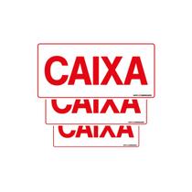 Combo 3 Placas De Sinalização Caixa 30x15 Qi Comunicação - P-38/1 Q1a