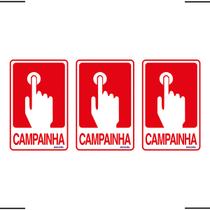 Combo 3 Placas De Sinalização Campainha 10x15 Ekomunike - S-235 F9e Combo 3 Placas De Sinalização Campainha 10x15 Ekomunike - S-235 F9e