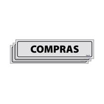 Combo 3 Placas De Sinalização Compras 30x7 Ecom IA - B-515 F9e Combo 3 Placas De Sinalização Compras 30x7 Ecom IA - B-515 F9e