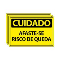 Combo 3 Placas De Sinalização Cuidado Afaste-se Risco De Queda 30x20 Ecom IA - SC62 F9e Combo 3 Placas De Sinalização Cuidado Afaste-se Risco De Queda 30x20 Ecom IA - SC62 F9e