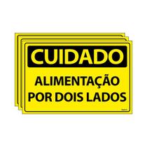 Combo 3 Placas De Sinalização Cuidado Alimentação Por Dois Lados 30x20 Ecom IA - SC22 F9e Combo 3 Placas De Sinalização Cuidado Alimentação Por Dois Lados 30x20 Ecom IA - SC22 F9e