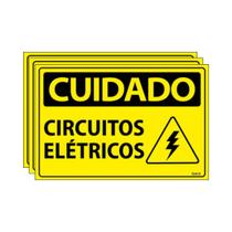 Combo 3 Placas De Sinalização Cuidado Circuitos Elétricos 30x20 Ecom IA - SC94 F9e Combo 3 Placas De Sinalização Cuidado Circuitos Elétricos 30x20 Ecom IA - SC94 F9e