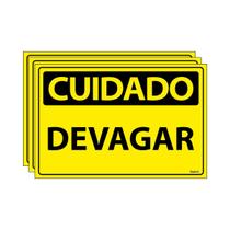 Combo 3 Placas De Sinalização Cuidado Devagar 30x20 Ecom IA - SC30 F9e Combo 3 Placas De Sinalização Cuidado Devagar 30x20 Ecom IA - SC30 F9e