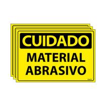 Combo 3 Placas De Sinalização Cuidado Material Abrasivo 30x20 Ecom IA - SC73 F9e Combo 3 Placas De Sinalização Cuidado Material Abrasivo 30x20 Ecom IA - SC73 F9e