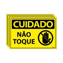 Combo 3 Placas De Sinalização Cuidado Não Toque 30x20 Ecom IA - SC126 F9e Combo 3 Placas De Sinalização Cuidado Não Toque 30x20 Ecom IA - SC126 F9e