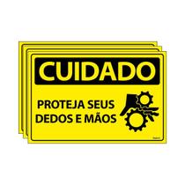 Combo 3 Placas De Sinalização Cuidado Proteja Seus Dedos E Mãos 30x20 Ecom IA - SC51 F9e Combo 3 Placas De Sinalização Cuidado Proteja Seus Dedos E Mãos 30x20 Ecom IA - SC51 F9e