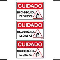 Combo 3 Placas De Sinalização Cuidado Risco De Queda De Objetos 30x20 Ekomunike - S-226/2 F9e Combo 3 Placas De Sinalização Cuidado Risco De Queda De Objetos 30x20 Ekomunike - S-226/2 F9e