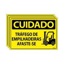 Combo 3 Placas De Sinalização Cuidado Tráfego De Empilhadeiras Afaste-se 30x20 Ecom IA - SC97 F9e Combo 3 Placas De Sinalização Cuidado Tráfego De Empilhadeiras Afaste-se 30x20 Ecom IA - SC97 F9e