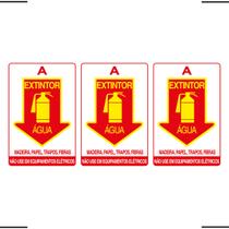 Combo 3 Placas De Sinalização Extintor A Água 20X30 Ekomunike - X-712 F9e Combo 3 Placas De Sinalização Extintor A Água 20X30 Ekomunike - X-712 F9e