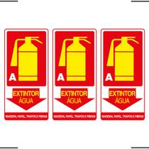 Combo 3 Placas De Sinalização Extintor A Água Madeira, Papel, Trapos E Fibras 15X30 Ekomunike - X-702 F9e Combo 3 Placas De Sinalização Extintor A Água Madeira, Papel, Trapos E Fibras 15X30 Ekomunike - X-702 F9e