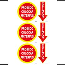 Combo 3 Placas De Sinalização Extintor / Proibido Colocar Materiais 30X20 Ekomunike - S-210 F9e