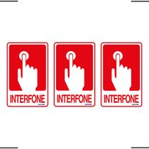 Combo 3 Placas De Sinalização Interfone 10x15 Ekomunike - S-235/4 F9e Combo 3 Placas De Sinalização Interfone 10x15 Ekomunike - S-235/4 F9e